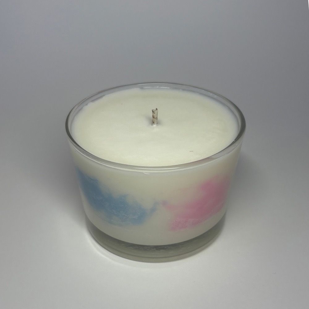 Bougie artisanale au coeur bleu ou rose parfum au choix home douceur