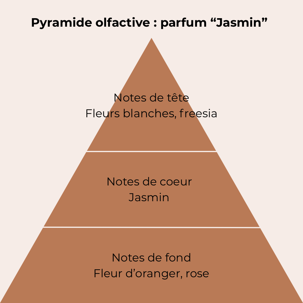 pyramide regroupant les notes du parfum jasmin