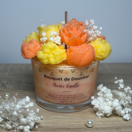 bougie artisanale Bouquet de Douceur parfum monoï Home douceur