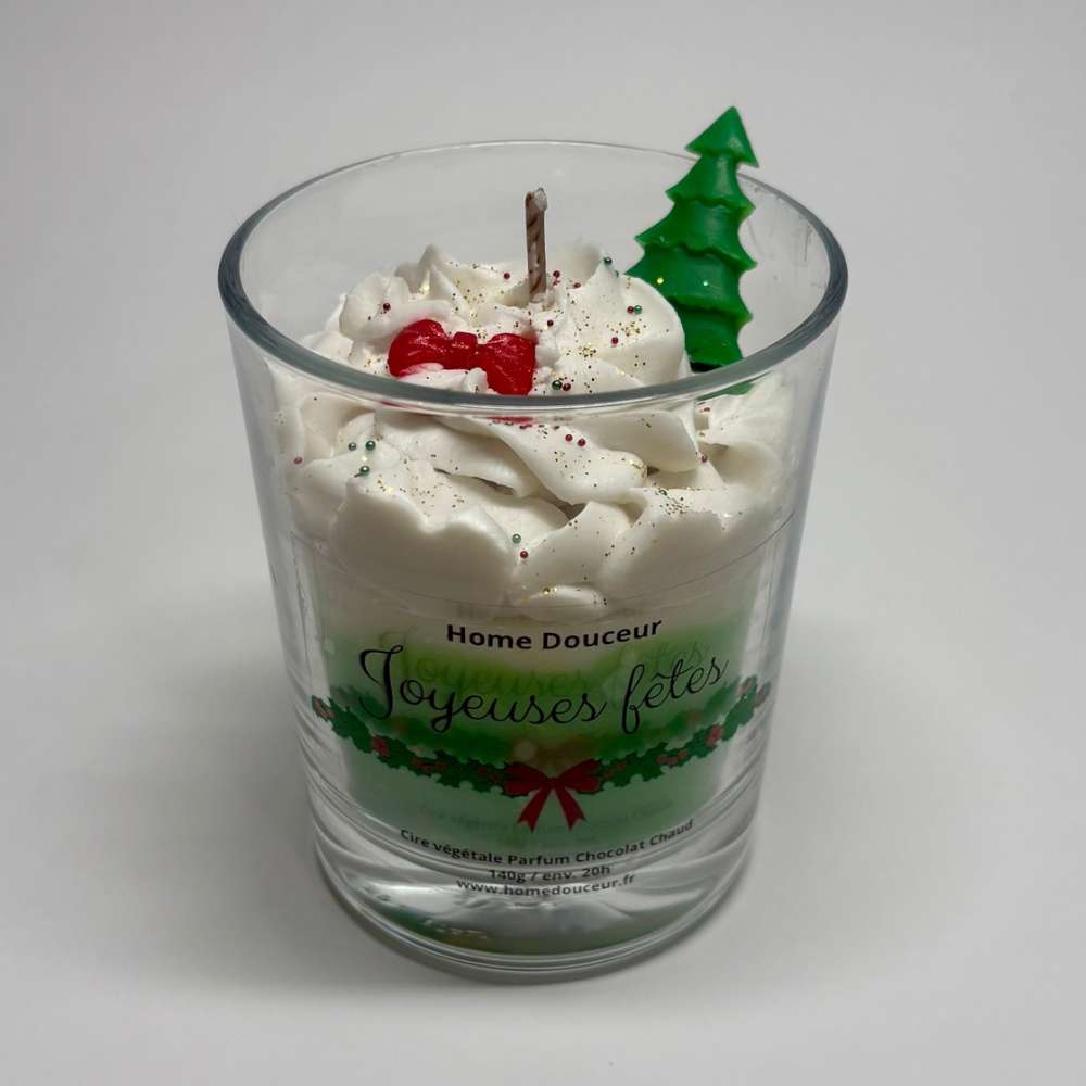 Joyeuses fêtes - Vert - chocolat chaud