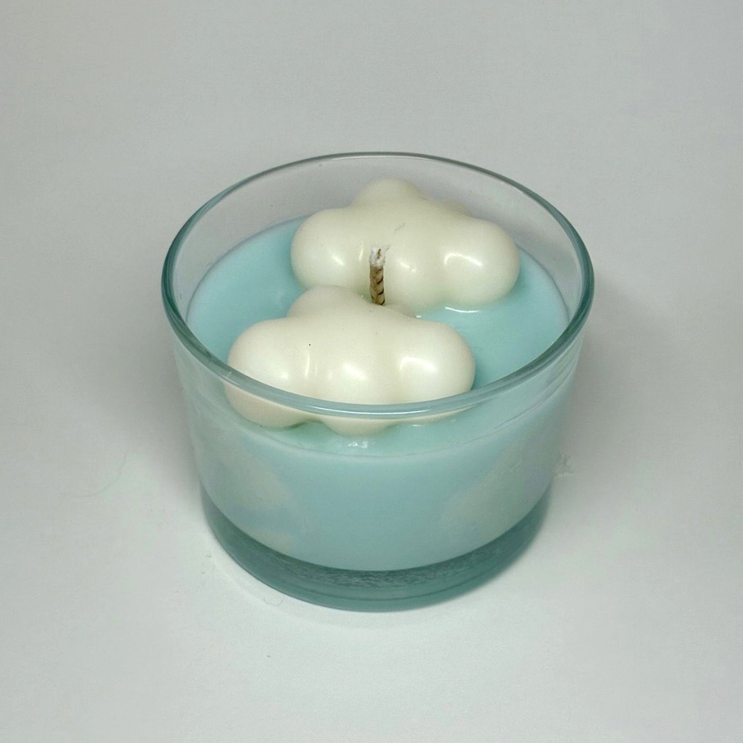 Bougie nuage de coton, cire végétale, parfum fleur de coton, decos nuages, home douceur